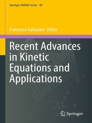 cover image of Recent Advances in Kinetic Equations and Applications